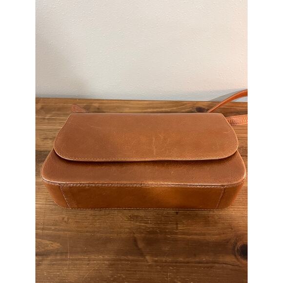 Eberle Genuine Leather Shoulder Bag Made in Brazil Vintage Y2K Minimalist Purse - Picture 4 of 16